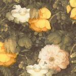 Bricoflor Pfingstrosen Tapete Gemalt Gem&auml;lde Vliestapete mit Blumen in Gr&uuml;n Gelb