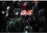 Sanders & Sanders Fototapete Blumen Multicolor Auf Schwarz 368 x 254 cm 612142