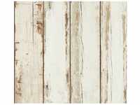 Bricoflor Holz Tapete für Schlafzimmer im Vintage Stil Shabby Chic Tapete in