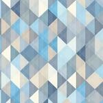 Bricoflor Blaue Tapete Nordisch Geometrische Wohnzimmer und Schlafzimmer Vliestapete