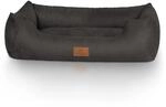 Knuffelwuff Hundebett Dreamline Velours M-L 85 x 63cm Schwarz