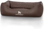 Knuffelwuff Hundebett Milan Kunstleder M-L 85 x 63cm Braun