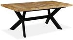 vidaXL Esstisch Mangoholz Massiv und Stahlrahmen 180 cm