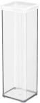 Rotho Dose Loft Premium Quadratisch 2, Wei&szlig;-Transparent