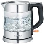 Severin Wasserkocher WK 3468 Glas 1, Edelstahl-Schwarz