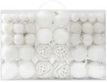 vidaXL 100-Tlg Weihnachtskugel-Set Wei&szlig; 330082
