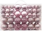 vidaXL 100-Tlg Weihnachtskugel-Set Rosa 330084