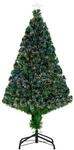 HOMCOM 120 cm K&uuml;nstlicher Christbaum Lichtfaser LED mit Metallst&auml;nder
