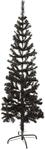 vidaXL Schlanker Weihnachtsbaum Schwarz 150 cm