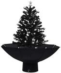 vidaXL Schneiender Weihnachtsbaum mit Schirmfu&szlig; Schwarz 75 cm PVC 289931