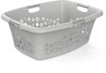 Rotho W&auml;schekorb Flowers 50, Cool Grey