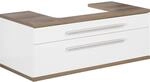 Fackelmann Waschbeckenunterschrank 110 cm Stanford Wei&szlig;-Eiche Natur