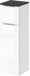 Vicco Midischrank Otis Wei&szlig; Hochglanz/Anthrazit 30 x 95 cm