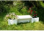 KHW Gartenbank Berlin mit Pflanzk&auml;sten Wei&szlig;