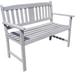 Holz-Gartenbank Stirling 2-Sitzer Grau,ackiert 86 x 110 x 56,5 cm