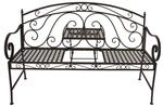 Gartenbank Saket 2-Sitzer Schwarz 96 x 146 x 53 cm