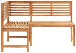 vidaXL Garten-Eckbank 140 cm Massivholz Akazie