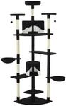 vidaXL Katzen-Kratzbaum mit Sisal-KratzS&auml;ulen 203 cm Schwarz und Wei&szlig;