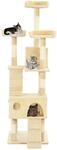 vidaXL Katzen-Kratzbaum mit Sisal-S&auml;ulen 170 cm Beige