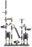 vidaXL Katzen-Kratzbaum Sisal 230-250 cm Pfoten-Aufdruck Grau