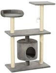 vidaXL Katzen-Kratzbaum Sisal 95 cm Grau