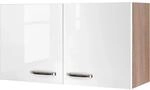 Flex-Well Exclusiv K&uuml;chen-Oberschrank Valero 100x55cm Hgl.-Wei&szlig;-Sonoma Eiche