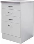 Flex-Well Classic K&uuml;chen-Schubkastenschrank Wito 50 cm Wei&szlig;