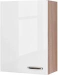 Flex-Well Exclusiv K&uuml;chen-Oberschrank Valero 60x89cm Hochglanz Wei&szlig;-Sonoma...