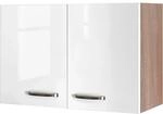 Flex-Well Exclusiv K&uuml;chen-Oberschrank Valero 80x55cm Hochglanz Wei&szlig;-Sonoma...