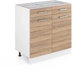 Vicco K&uuml;chenunterschrank R-Line Schubladenschrank f&uuml;r die K&uuml;che Sonoma 80 cm...