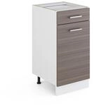 Vicco K&uuml;chenunterschrank R-Line Schubladenschrank f&uuml;r die K&uuml;che Grau/Wei&szlig;...