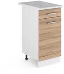 Vicco K&uuml;chenunterschrank R-Line Schubladenschrank f&uuml;r die K&uuml;che Sonoma/Wei&szlig;...