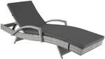 Tectake Aluminium Rattan Sonnenliege Oc&eacute;ane Wetterfest und Uv Best&auml;ndig 5 Fach