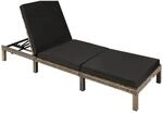 Tectake Rattan Sonnenliege Sofia Widerstandsf&auml;hig Uv Best&auml;ndig 196 x 66 x 27 cm