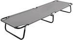 vidaXL Klappbare Sonnenliege Grau Stahl 190 x 58 x 28 cm