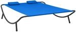 vidaXL Sonnenliege Stoff Blau 313531