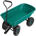 Tectake Gartenwagen Cubbi Mit Kippfunktion Luftreifen 100 x 47 50 x 46 cm Gr&uuml;n