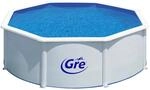 Gre Stahlwand-Pool Fidji &Oslash; 350 cm x 120 cm Rund Wei&szlig;