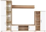 vidaXL TV-Wohnwand mit LED-Leuchten Sonoma Eiche und Wei&szlig; 246030