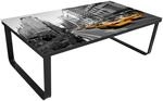 vidaXL Couchtisch mit Glasplatte Rechteckig
