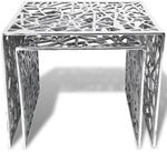 vidaXL Beistelltische 2 Stk. Quadratisch Silbern Aluminium