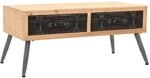 vidaXL Couchtisch Tannenholz Massiv 115 &times; 55 &times; 50 cm 245777