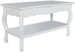vidaXL Couchtisch mit Ablage MDF Wei&szlig; 60629