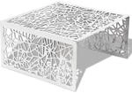 vidaXL Couchtisch Silbern Geometrisches Lochmuster Aluminium 242328