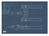 Komar Wandbild Star Wars Y-Wing 70 x 50 cm