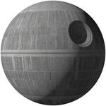 Disney Selbstklebende Runde Tapete Star Wars Todesstern Xxl Dunkelgrau &Oslash; 127 cm