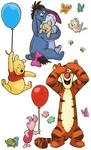 Disney Wandtattoo Pu Der B&auml;r Orange Blau und Gelb 127 x 200 cm 612438
