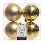 Kaemingk Weihnachtsbaumkugeln Bruchfest 10 cm 4 Stueck Gold Glanz