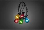 Konstsmide LED-Lichterkette f&uuml;r au&szlig;en 5 bunte Leuchtmittel batteriebetrieben