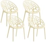 CLP 4er Set Gartenst&uuml;hle Hope Creme